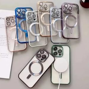 FUNDA TRANSPARENTE MAGSAFE COLOR 🍎 IPHONE 11 AL 17 PRO MAX